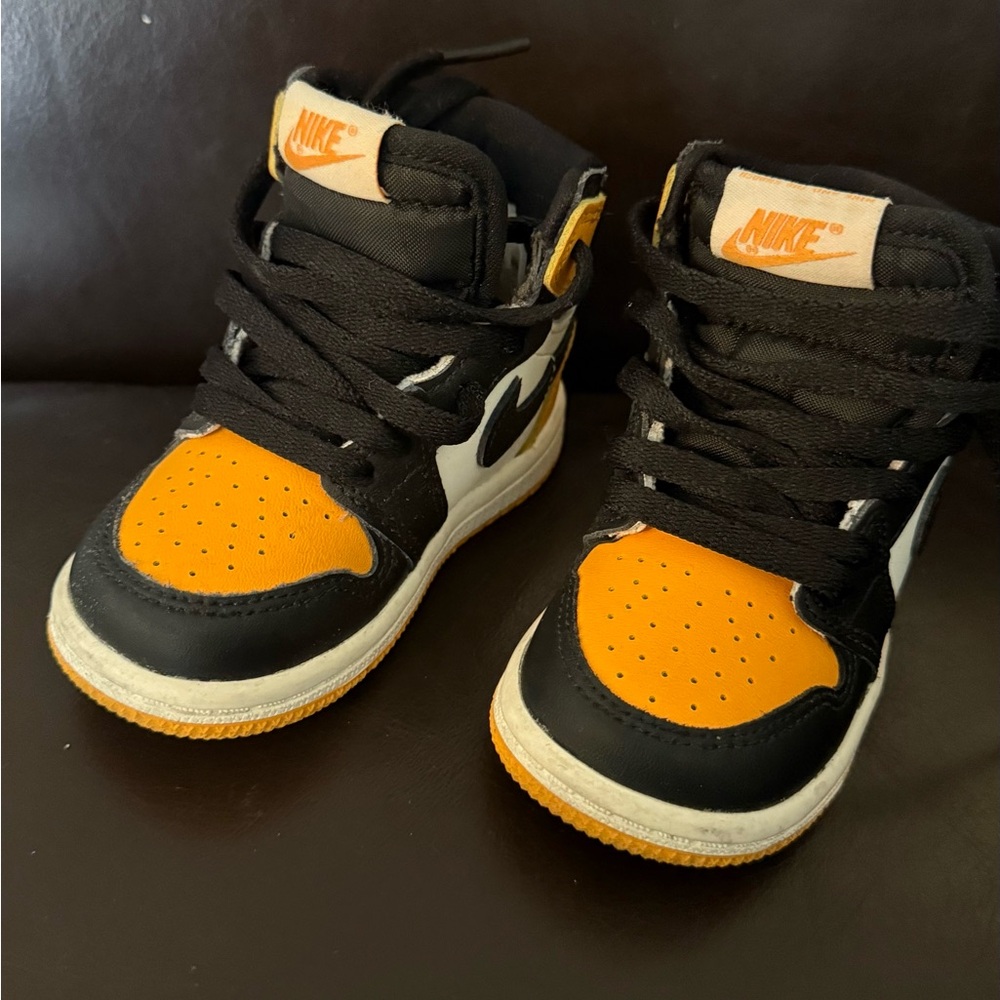 Nike Kids' Orange and Black Air Jordan Sneakers